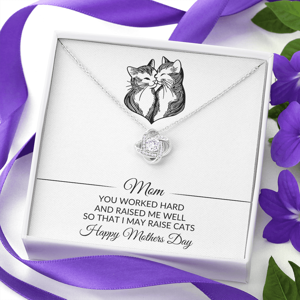 Mom | Raised Me Well | Cat Lover |  Mothers Day | Necklace