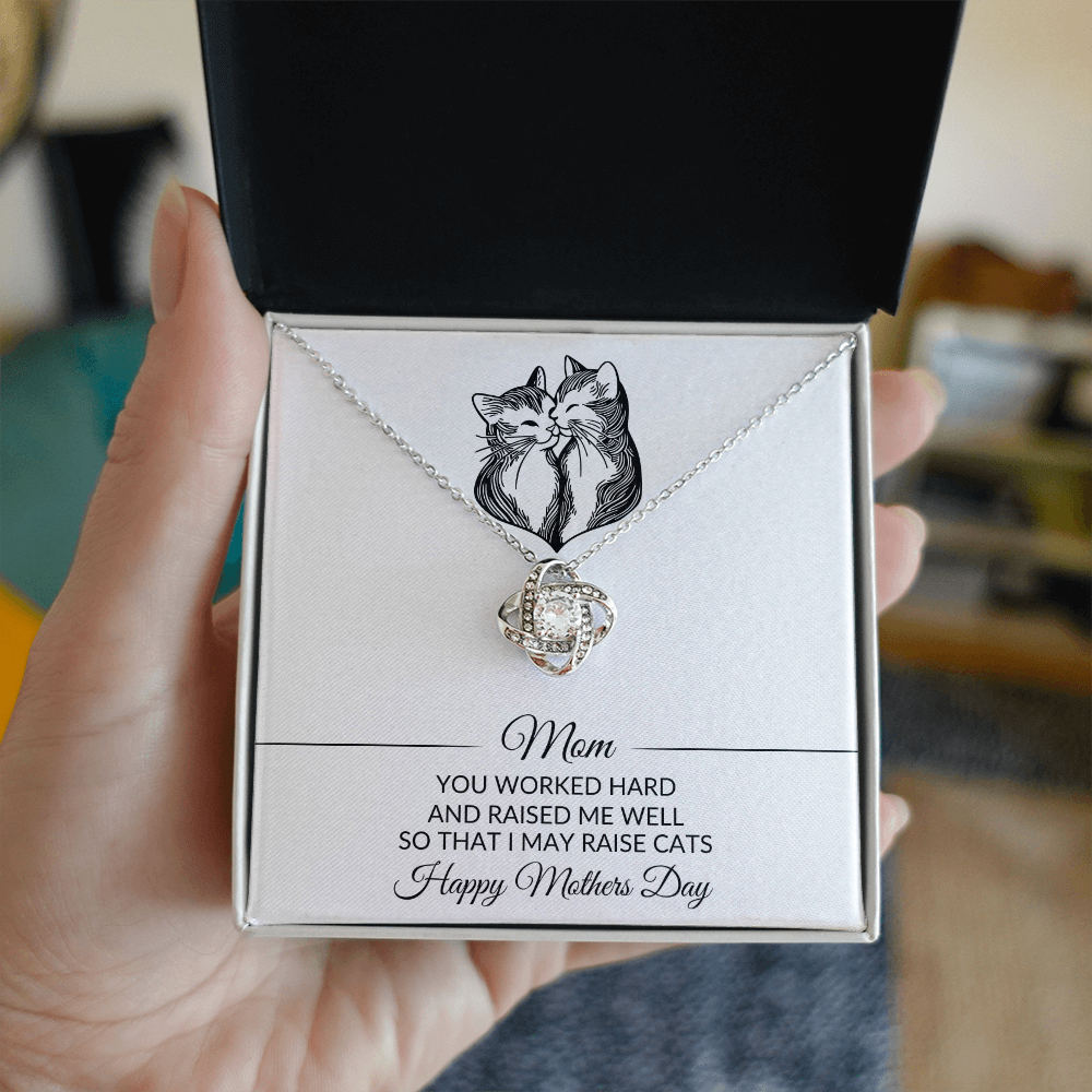 Mom | Raised Me Well | Cat Lover |  Mothers Day | Necklace