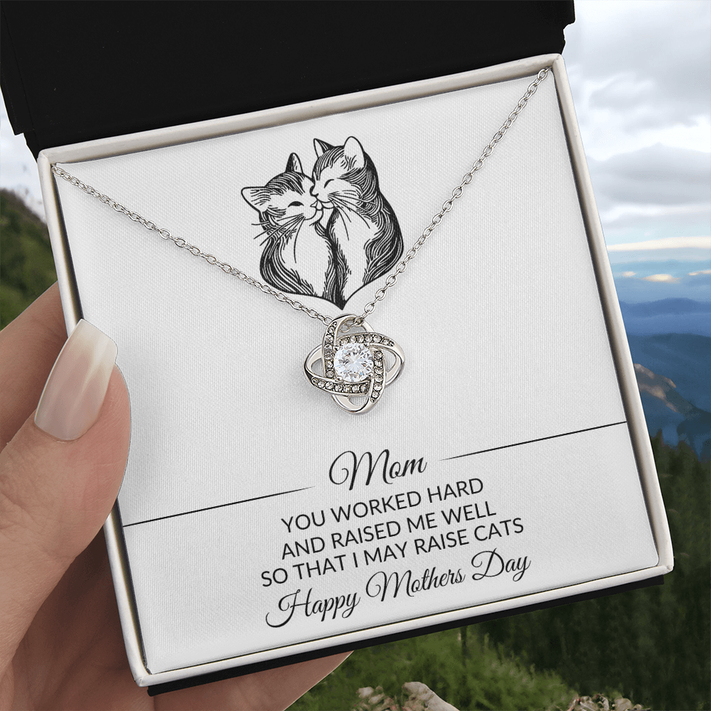 Mom | Raised Me Well | Cat Lover |  Mothers Day | Necklace