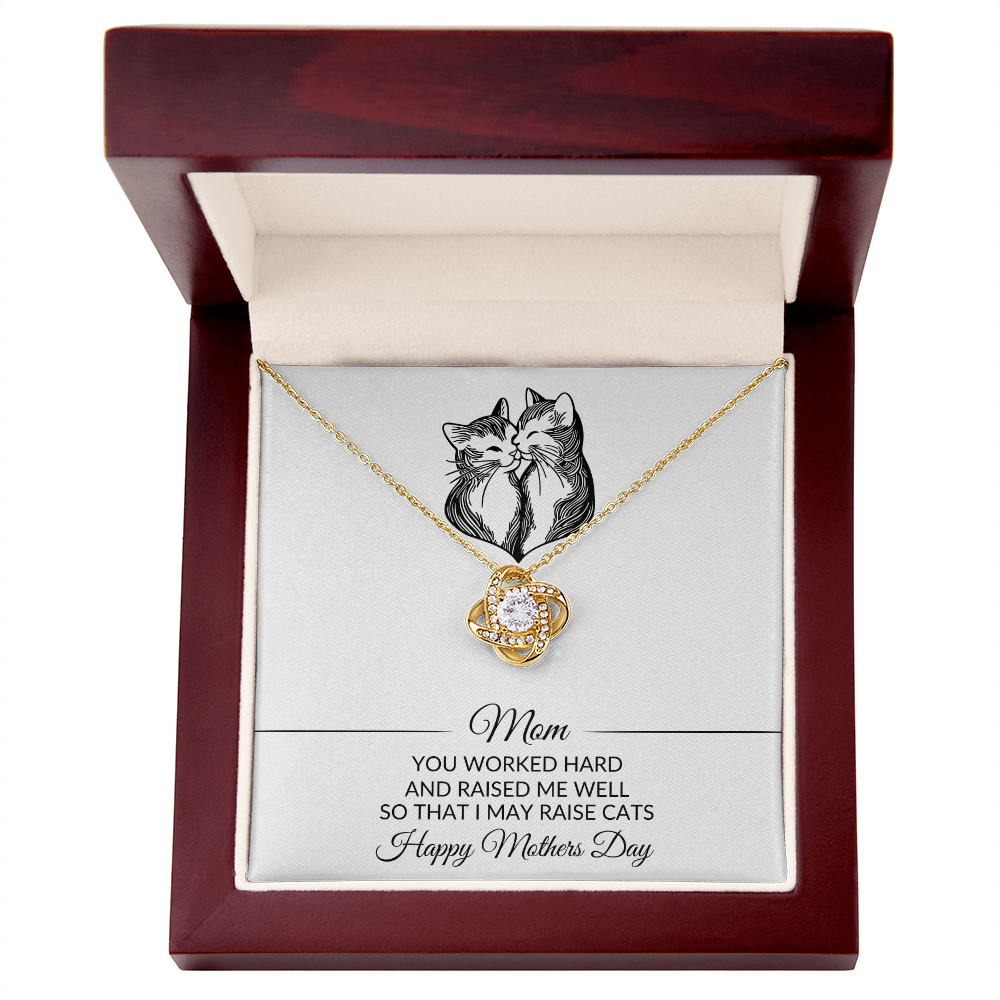 Mom | Raised Me Well | Cat Lover |  Mothers Day | Necklace