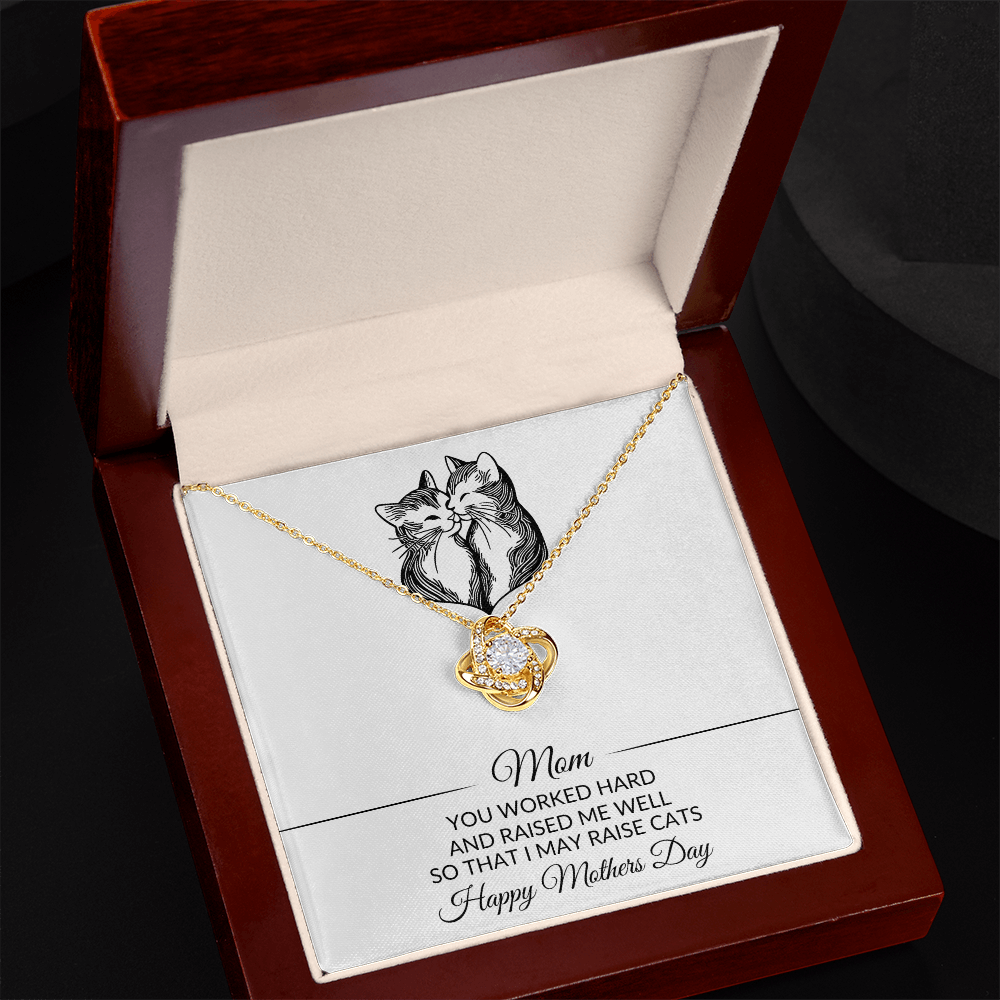 Mom | Raised Me Well | Cat Lover |  Mothers Day | Necklace