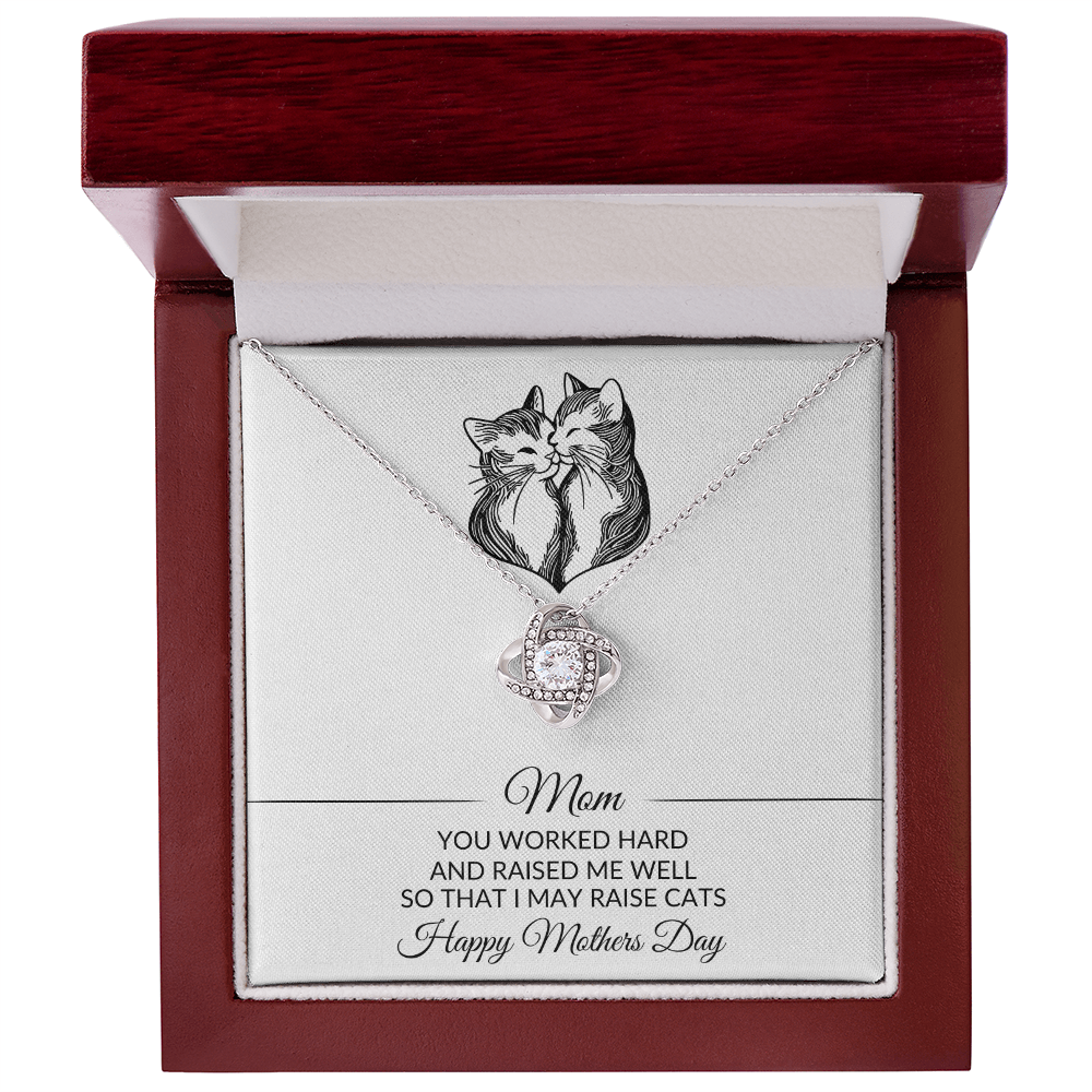 Mom | Raised Me Well | Cat Lover |  Mothers Day | Necklace