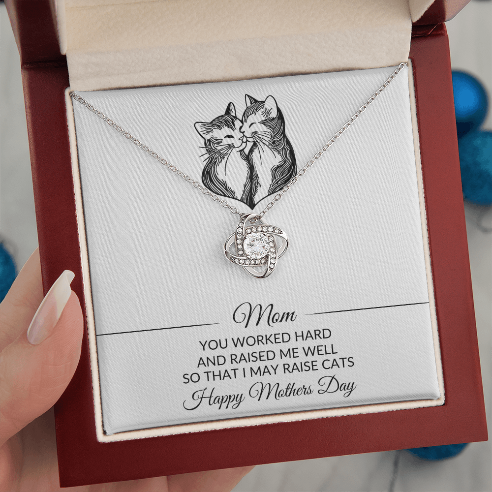 Mom | Raised Me Well | Cat Lover |  Mothers Day | Necklace