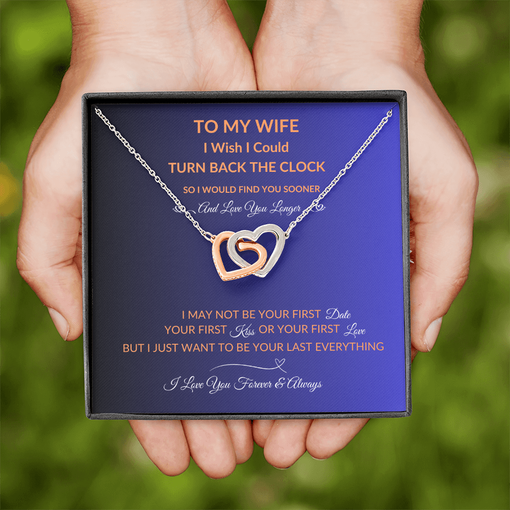 To My Wife | Love You Longer | Hearts Necklace