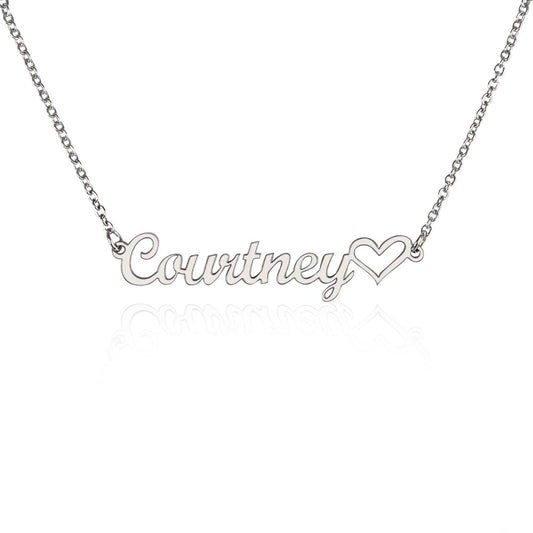 Beautifu Heart Custom  Name Necklace