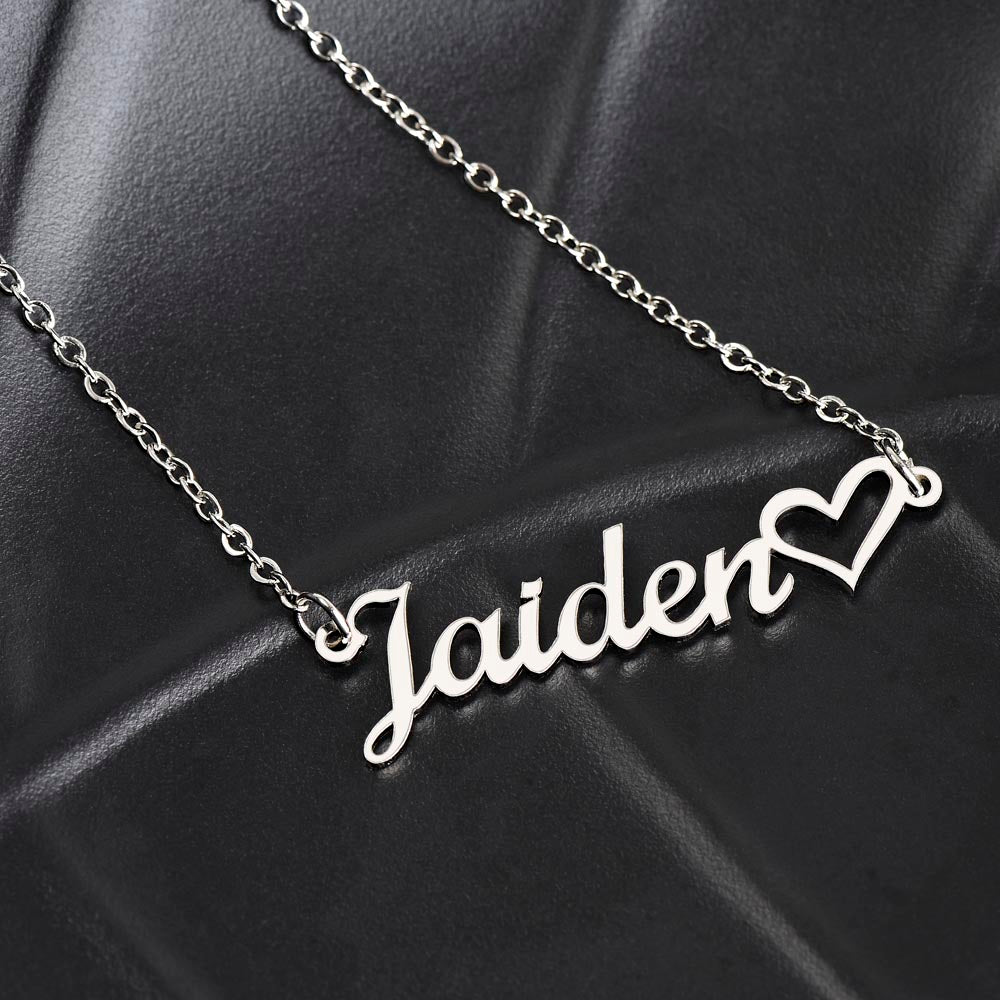 Beautifu Heart Custom  Name Necklace