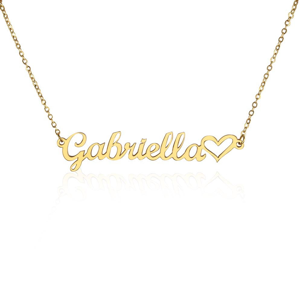 Beautifu Heart Custom  Name Necklace