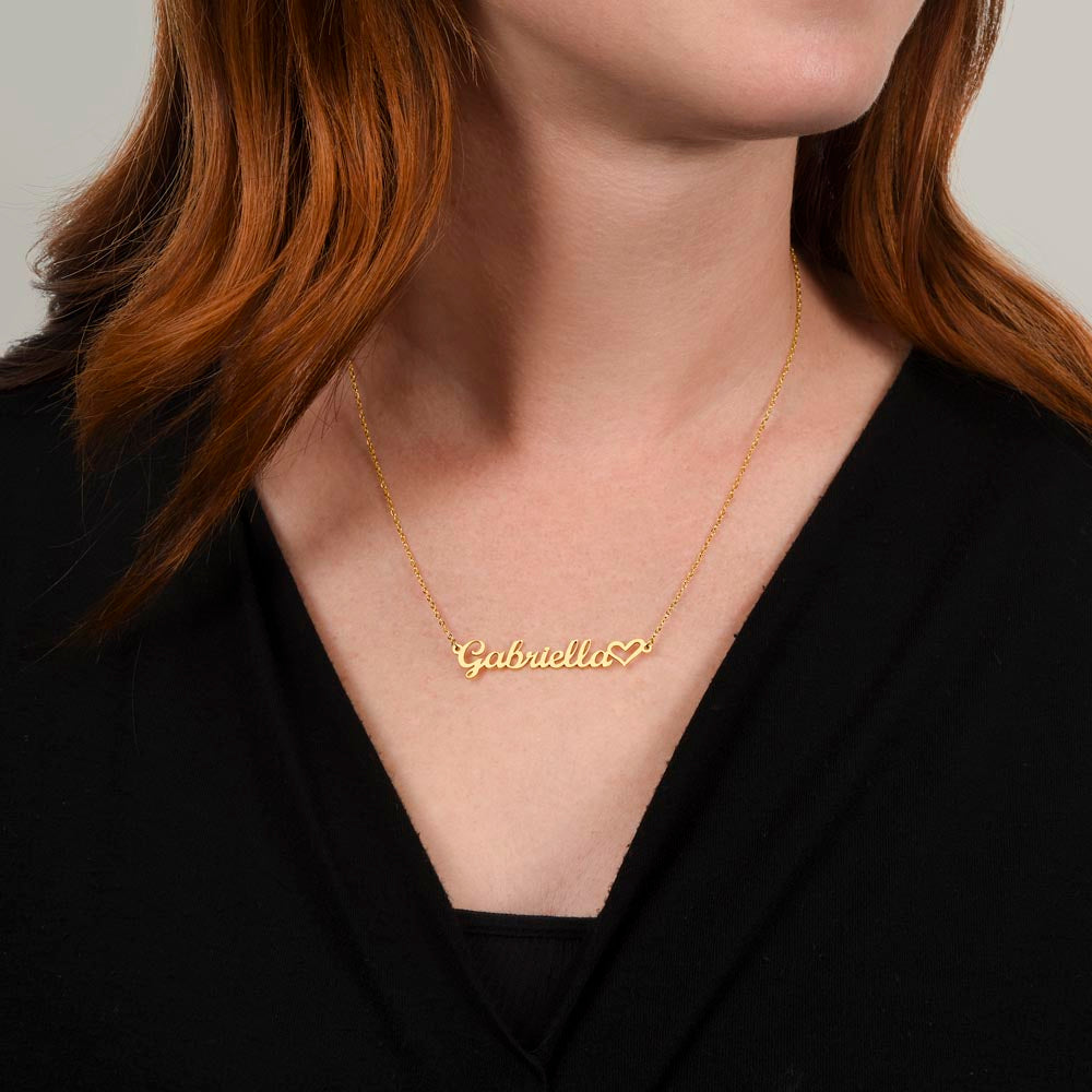 Beautifu Heart Custom  Name Necklace