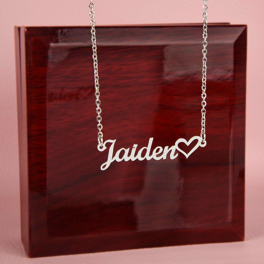 Beautifu Heart Custom  Name Necklace