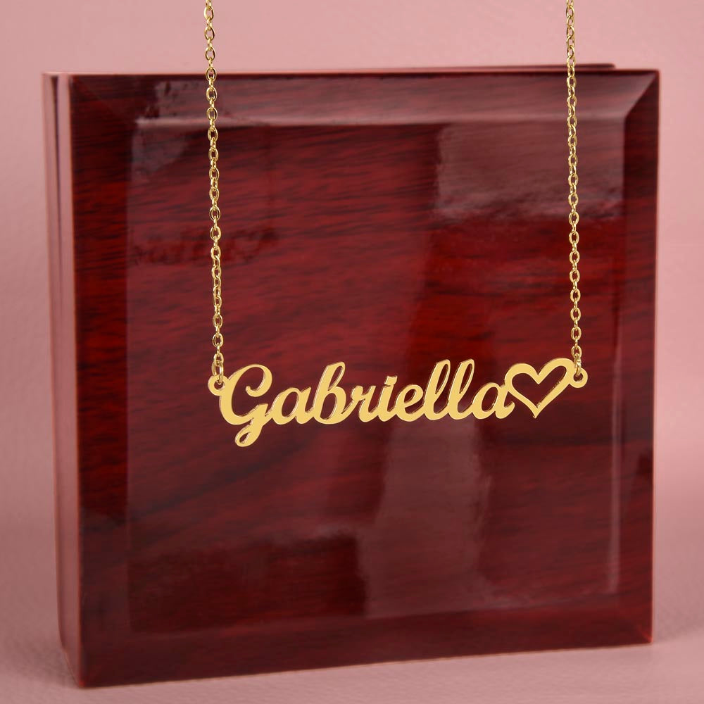 Beautifu Heart Custom  Name Necklace