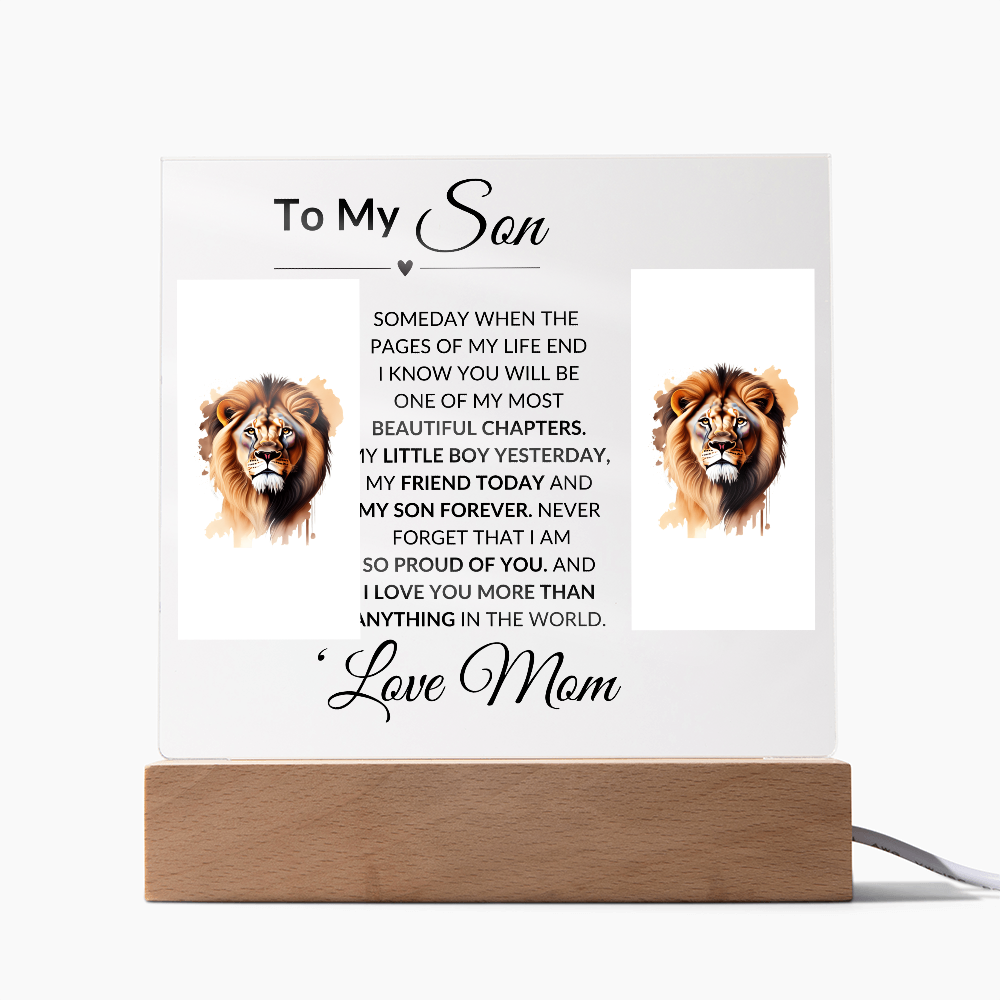 To My Son |  So Proud Of You | Love Mom | Acrylic Plaque