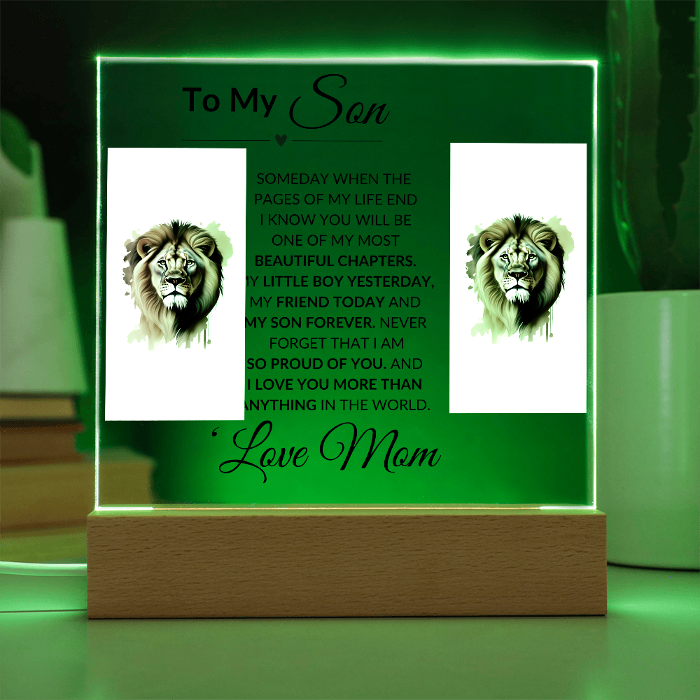 To My Son |  So Proud Of You | Love Mom | Acrylic Plaque