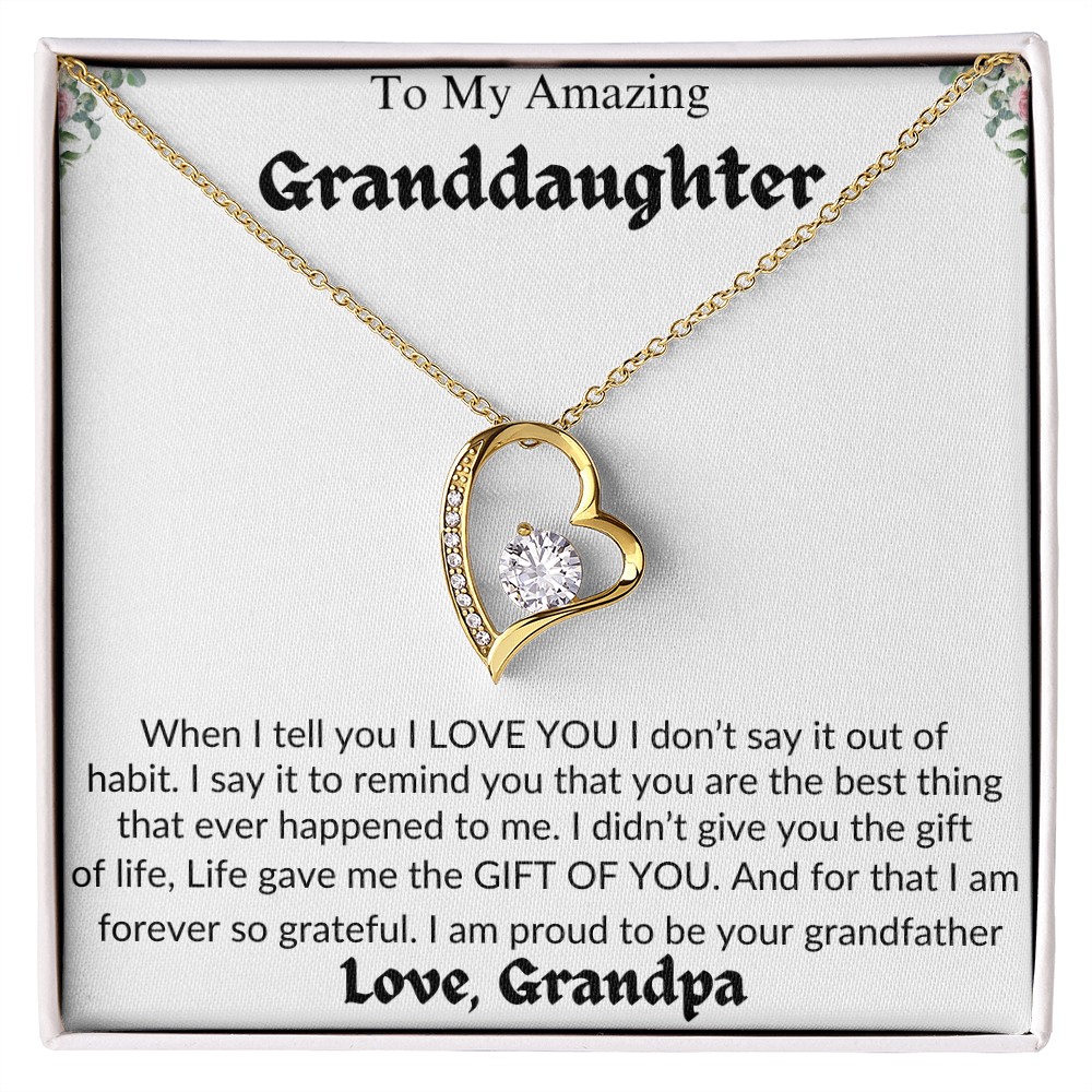 Amazing Granddaughter | Life Gave Me The Gift Of You | Love Grandpa