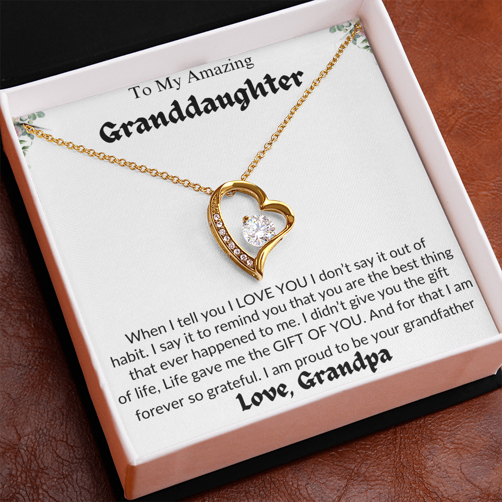 Amazing Granddaughter | Life Gave Me The Gift Of You | Love Grandpa