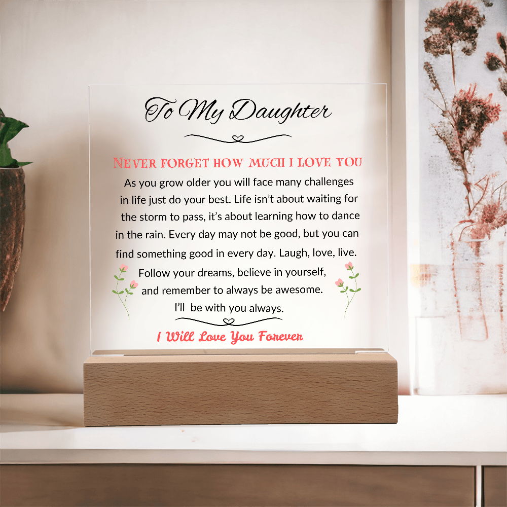 To My Daughter | I'll Be With You Always | Acrylic Plaque