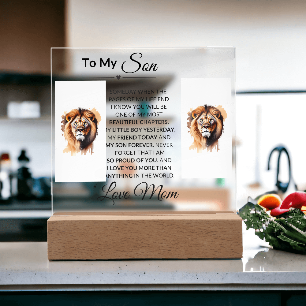 To My Son |  So Proud Of You | Love Mom | Acrylic Plaque