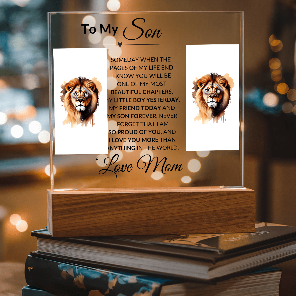 To My Son |  So Proud Of You | Love Mom | Acrylic Plaque